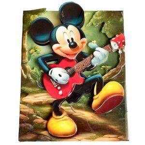 Unique Rare Disney 3D Dimensional Mickey Mouse Guitar Framed Art